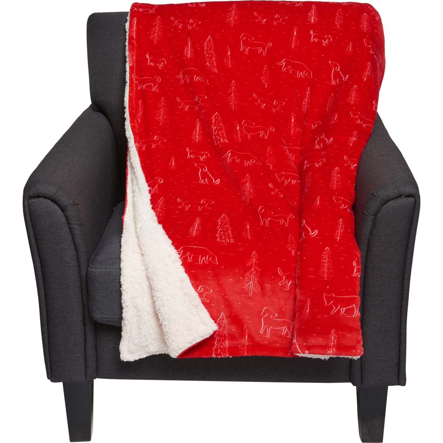 Fringe Dog Cabin Microplush Throw Blanket 50x60” Save 29