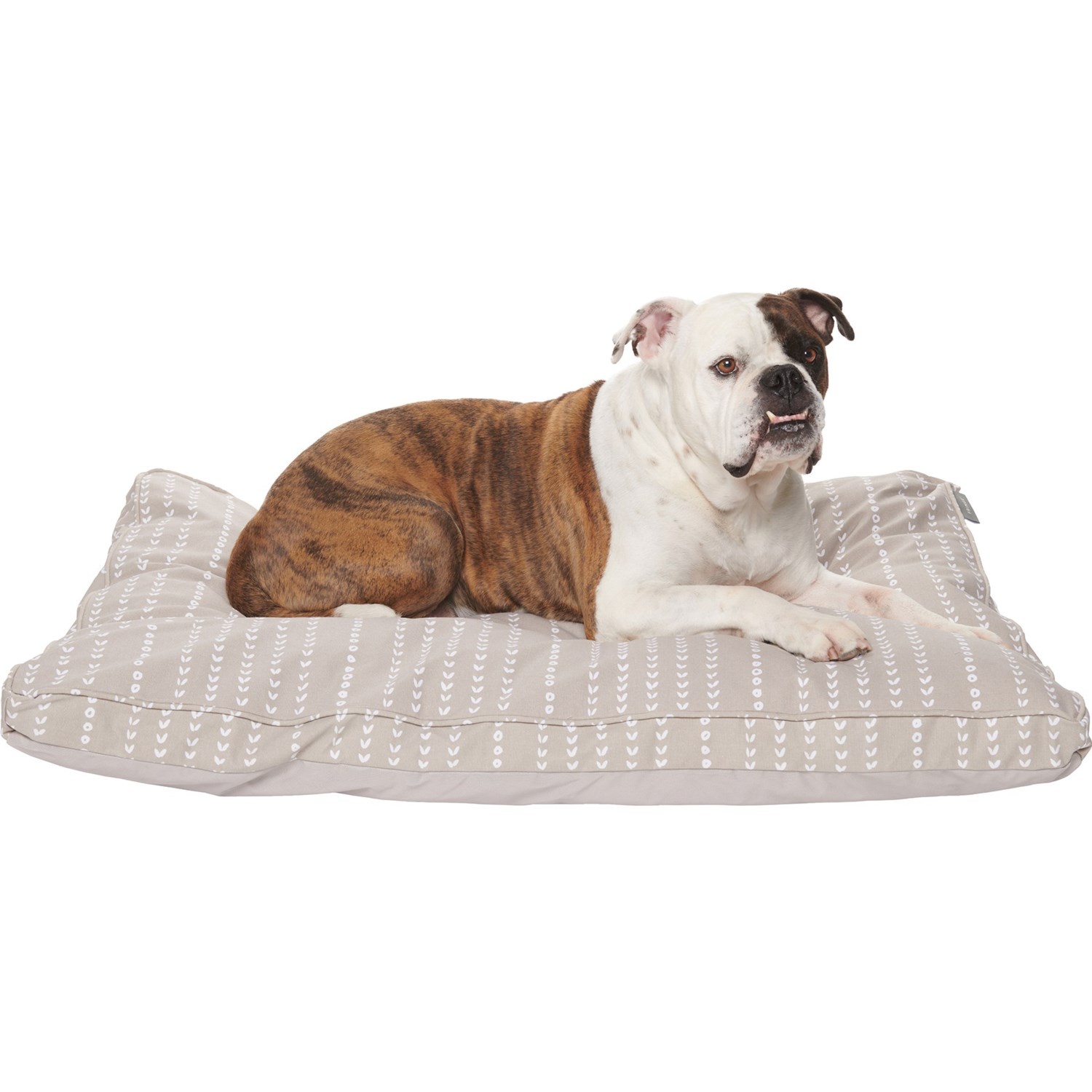 Fringe Studio Mudcloth MemoryFoam Dog Crate Mat 40x27”, Dark Taupe