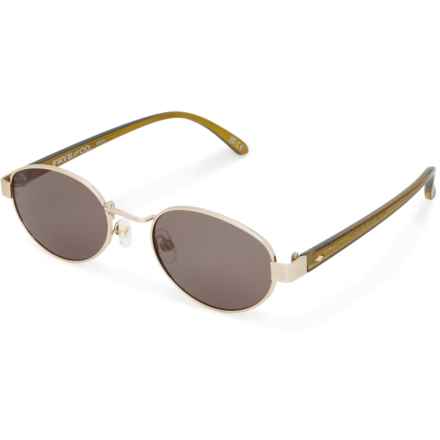 FRYE & CO Slim Oval Metal Sunglasses in Olive
