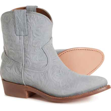 Frye Billy Short Western Boots - Leather (For Women) in Steel Blue Floral