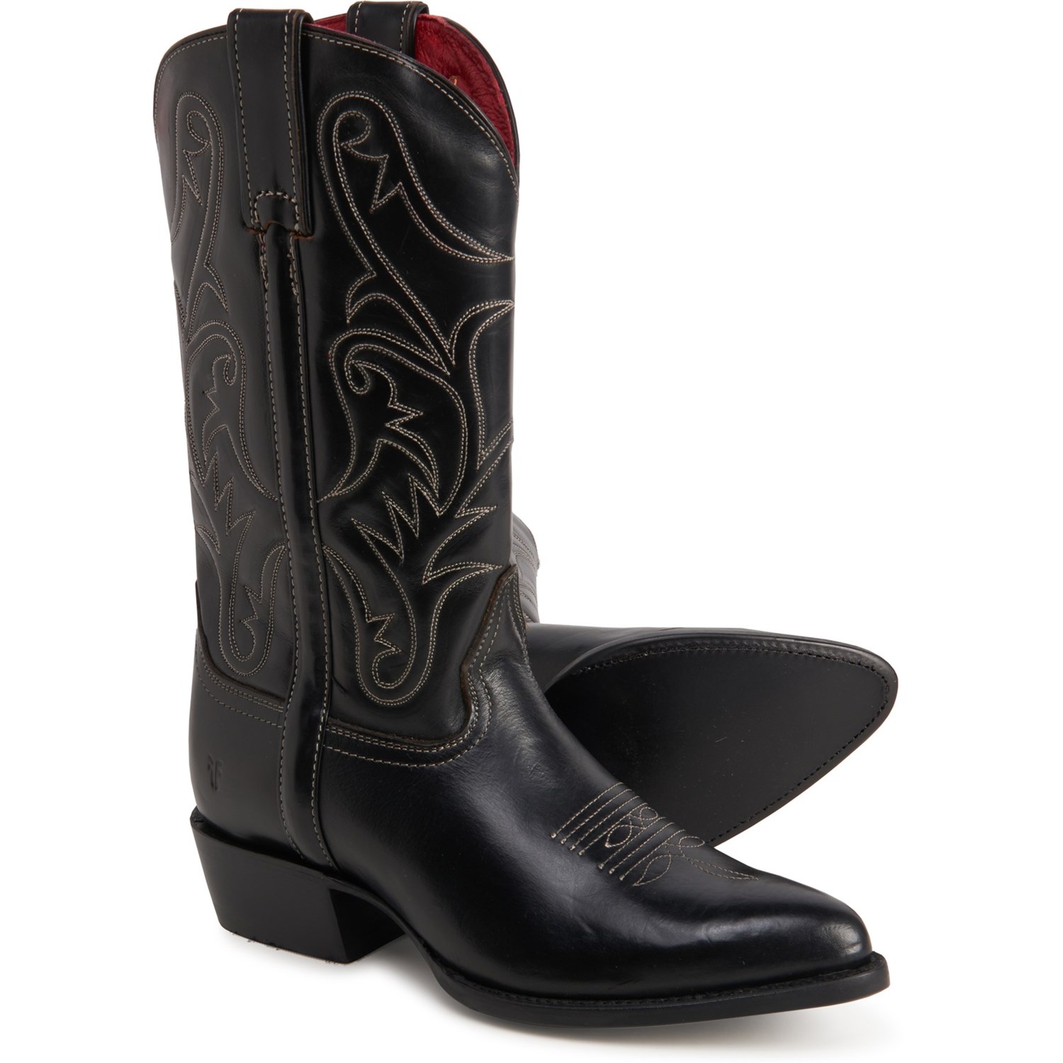 black pull on boots womens