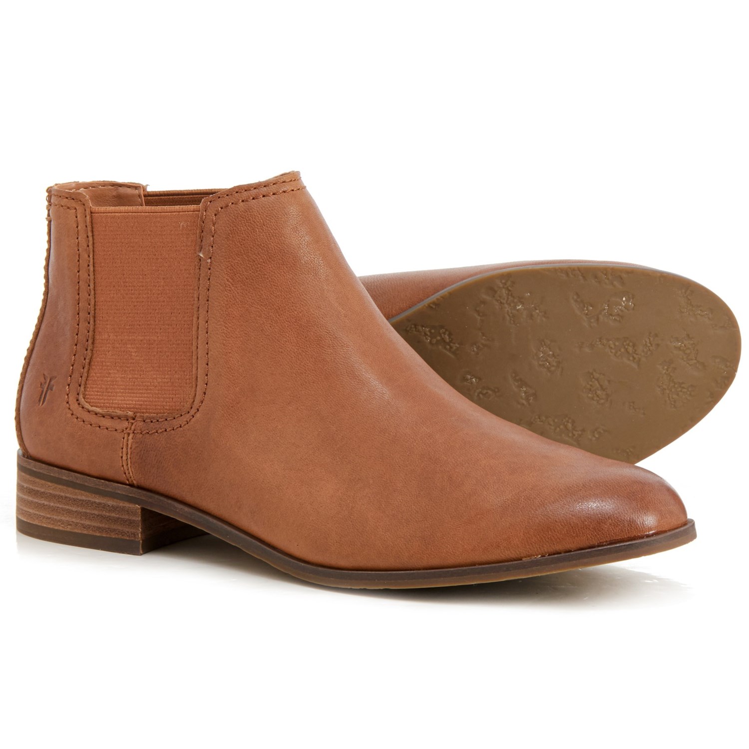 frye cognac booties