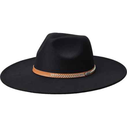 Frye Felt Stiff Brim Fedora in Black