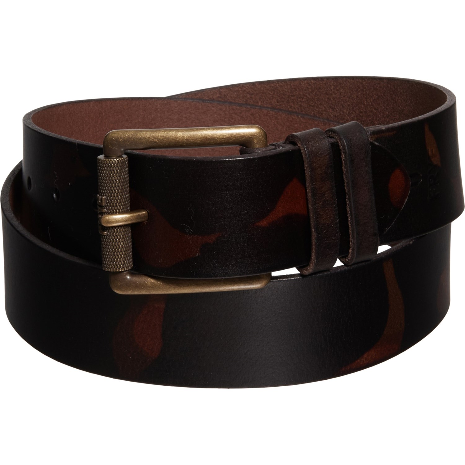 frye flat panel leather belt