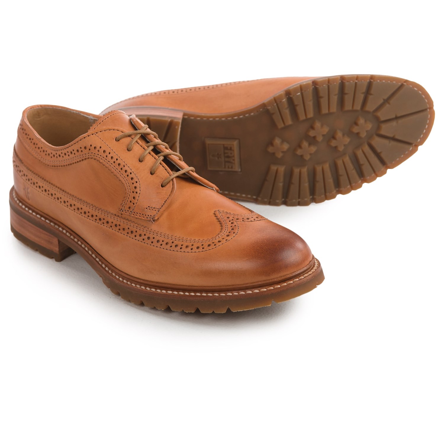 Frye James Lug Wingtip Shoes – Leather (For Men)