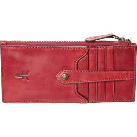 Frye Melissa Snap Card Wallet - Leather in Burgundy