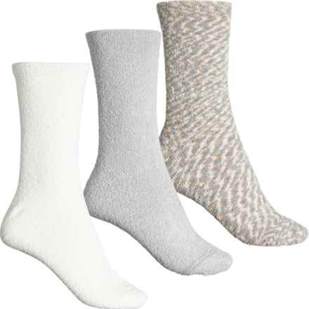 Frye Supersoft Multi-Tonal Cozy Socks - 3-Pack, Crew (For Women) in Ivory