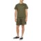 Frye T-Shirt and Shorts Pajamas - Short Sleeve in Dried Herb Heather