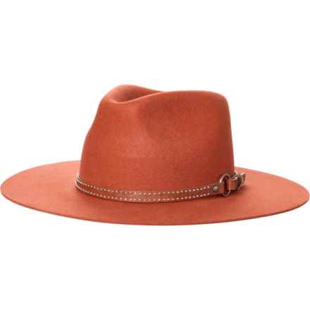 Frye Telescope Crown Fedora - Wool in Rust