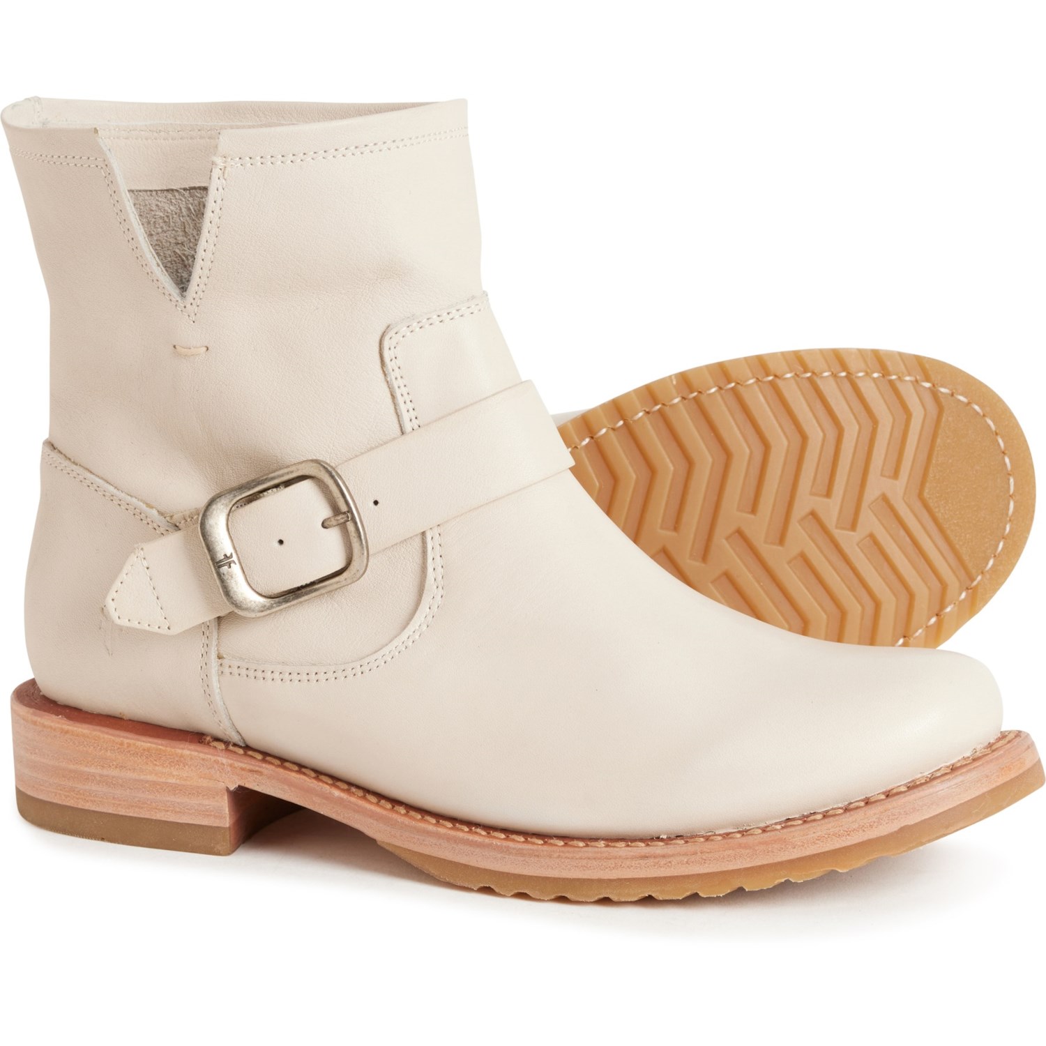 frye white booties