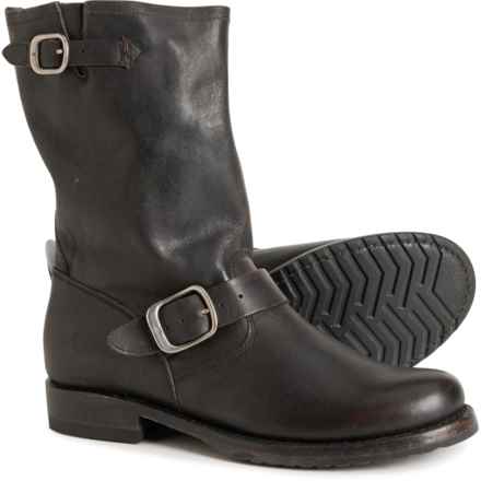 Frye Veronica Double-Buckle Short Boots - Leather (For Women) in Black