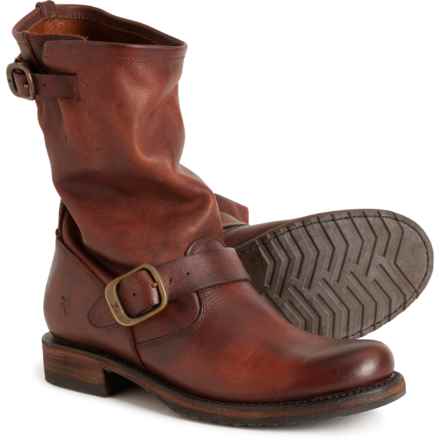 Frye Veronica Double-Buckle Short Boots - Leather (For Women) in Redwood