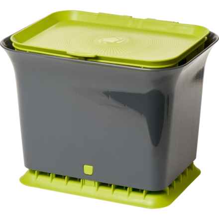 Fresh Air Odor-Free Kitchen Compost Collector in Green/Slate