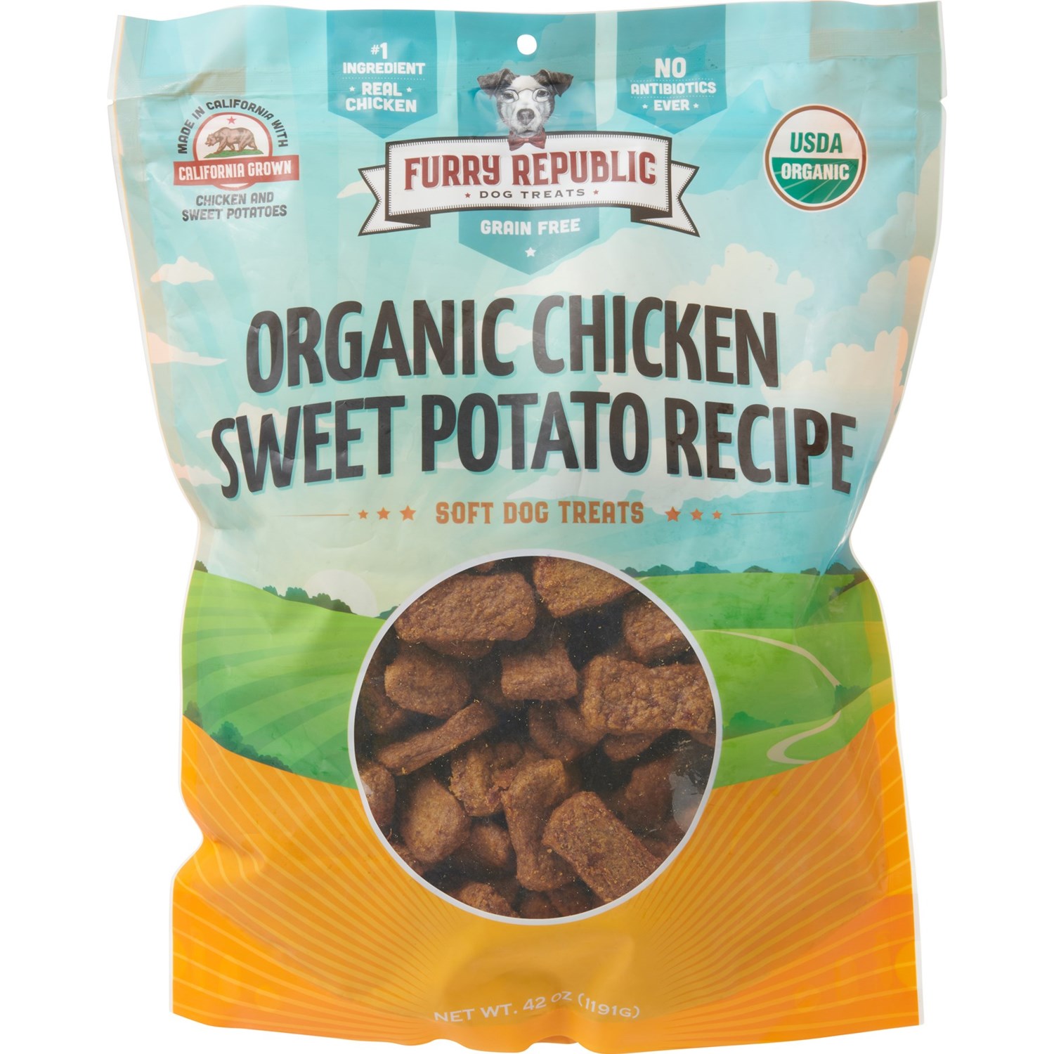 Furry Republic Organic Chicken and Sweet Potato Dog Treats 42 oz