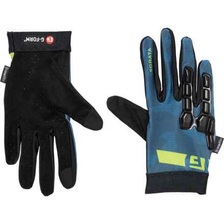 G-Form Sorata 2 Trail Mountain Bike Gloves - UPF 50+ (For Boys and Girls) in Black/Blue/Green