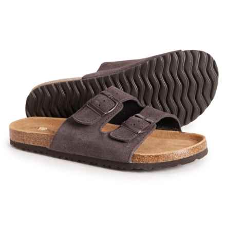 Gaahuu 2-Strap Cork Footbed Sandals - Suede (For Women) in Brown