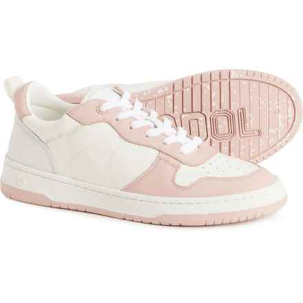 Gadol by Vintage Havana Style 1 Lace-Up Court Sneakers - Leather (For Women) in White/Blush