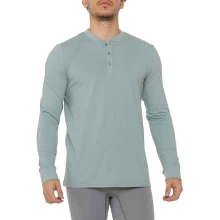 Gaiam Bliss Balance Henley Shirt - Long Sleeve in Slate