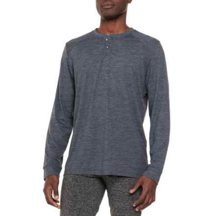 Gaiam Commuter Henley Shirt - Long Sleeve in Ebony Heather