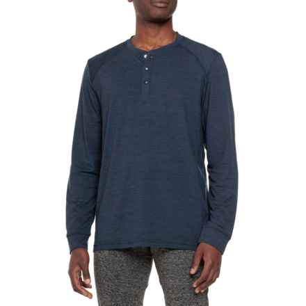 Gaiam Commuter Henley Shirt - Long Sleeve in Navy Heather