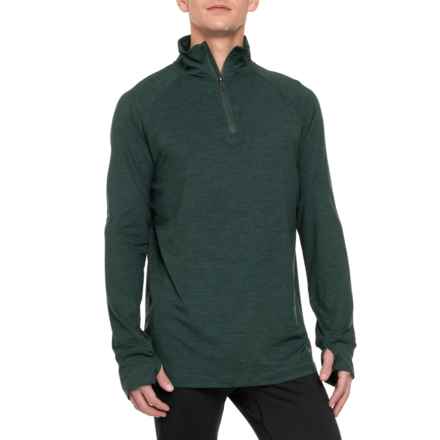 Gaiam Commuter Shirt - Zip Neck, Long Sleeve in Pine Grove Heather