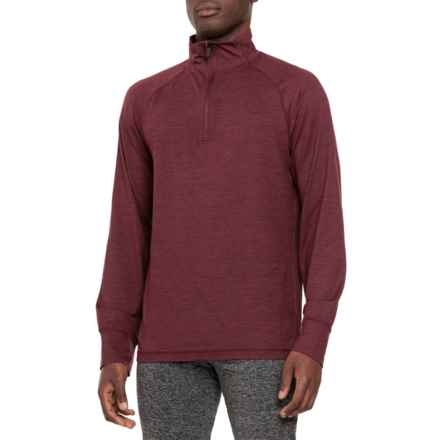 Gaiam Commuter Shirt - Zip Neck, Long Sleeve in Port Royale Heather