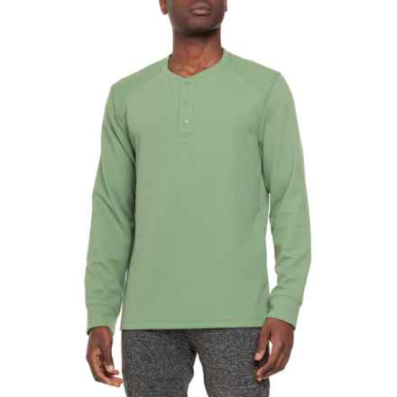 Gaiam Cozy and Cool Henley Shirt - Long Sleeve in Lodon Frost