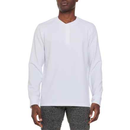 Gaiam Cozy and Cool Henley Shirt - Long Sleeve in Stark White