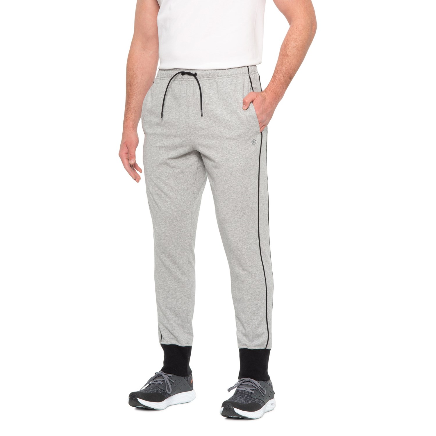 men in grey joggers