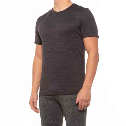 Gaiam Everyday Basic Crew T-Shirt - Short Sleeve (For Men) in Black Heather