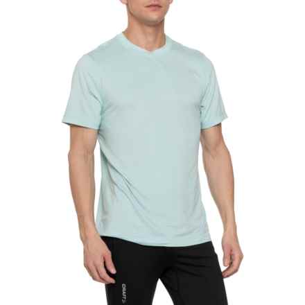 Gaiam Everyday Basic Crew T-Shirt - Short Sleeve in Pastel Turquoise Heather