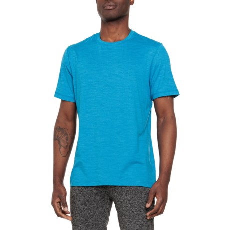 Gaiam Everyday Basic Crew T-Shirt - Short Sleeve in Vibrant Blue Heather