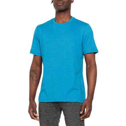 Gaiam Everyday Basic Crew T-Shirt - Short Sleeve in Vibrant Blue Heather
