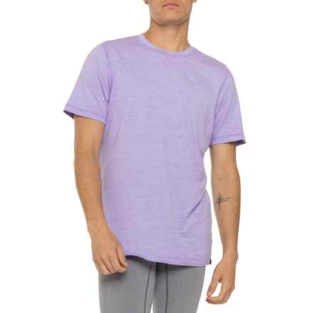 Gaiam Everyday Basic Crew T-Shirt - Short Sleeve in Violet Tulip Heather