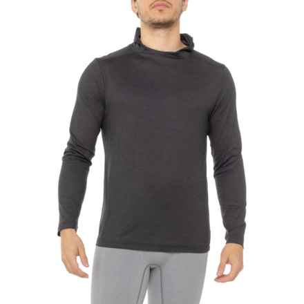 Gaiam Everyday Basic Hooded Shirt - Long Sleeve in Black Heather