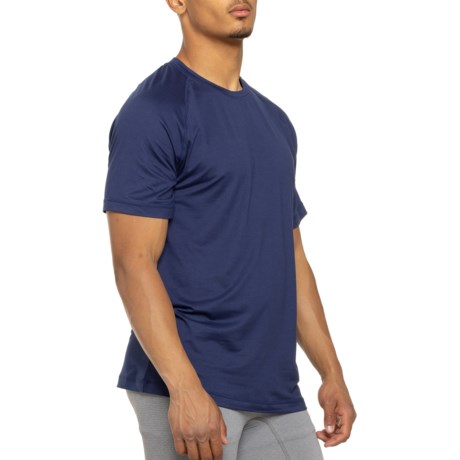 Gaiam Everyday Basic Raglan T-Shirt - Short Sleeve in Medieval Blue
