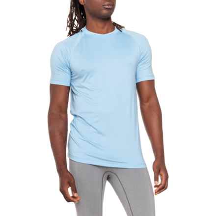 Gaiam Everyday Basic Raglan T-Shirt - Short Sleeve in Placid Blue