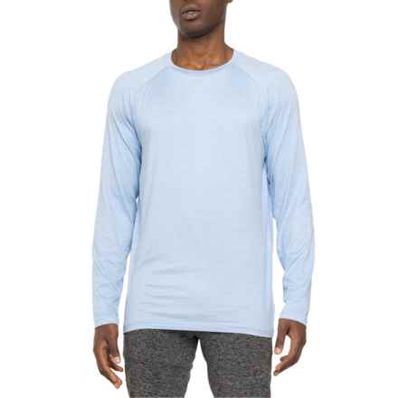 Gaiam Everyday Basic T-Shirt - Long Sleeve in Placid Blue Heather