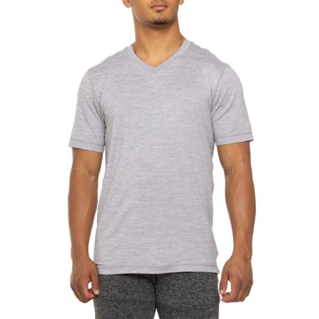 Gaiam Everyday Basic T-Shirt - V-Neck, Short Sleeve in Sleet Heather