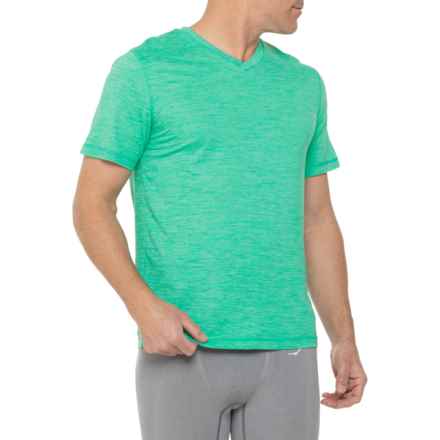 Gaiam Everyday Basic V-Neck T-Shirt - Short Sleeve in Future Teal Heather