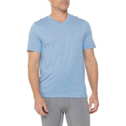 Gaiam Everyday Basic V-Neck T-Shirt - Short Sleeve in Placid Blue Heather
