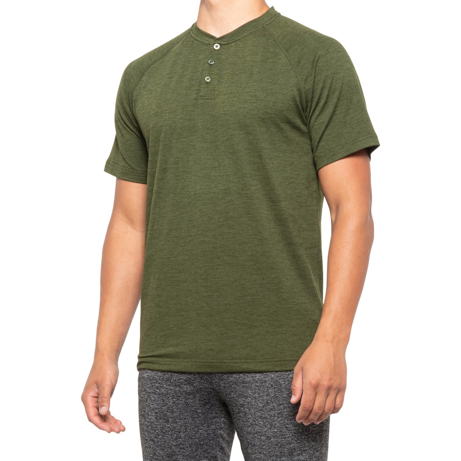 henley shirt green