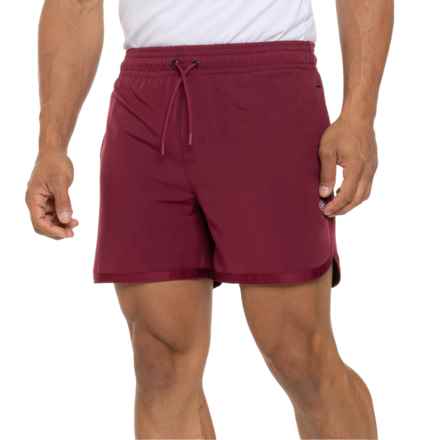 Gaiam Lunge Shorts - 5”, Built-In Brief in Beet