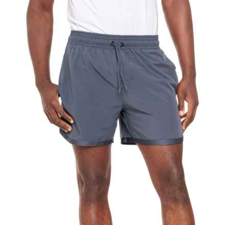 Gaiam Lunge Shorts - 5”, Built-In Brief in Cool Grey