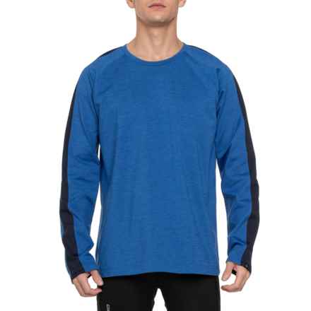Gaiam Power Shirt - Long Sleeve in Classic Blue Heather/Navy Heather
