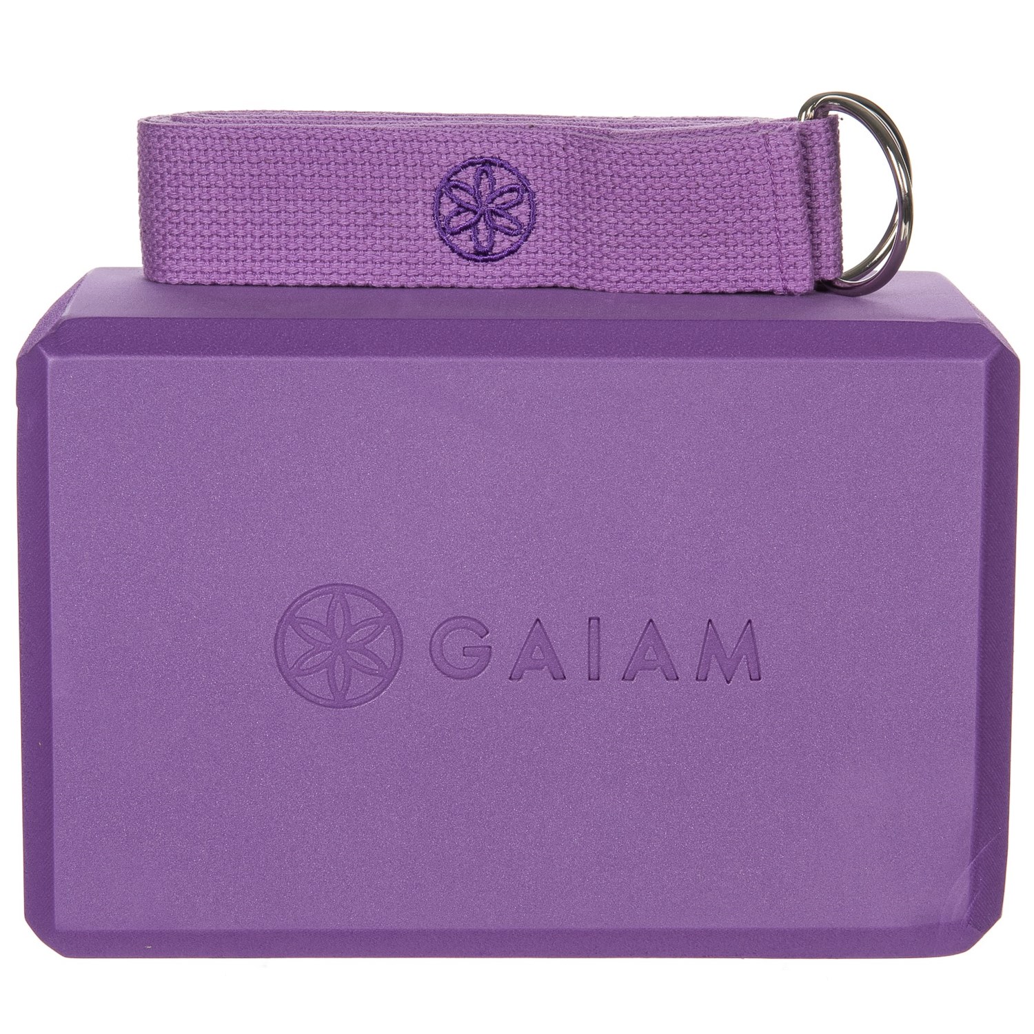 Gaiam Yoga Block and Strap Combo – 2-Piece