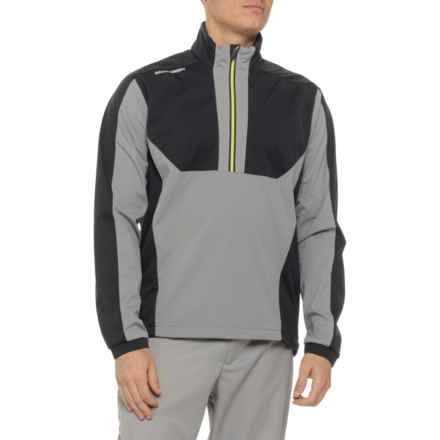 GALVIN GREEN Lawrence Golf Jacket - Zip Neck in Sharkskin/Black/Sunny Lime