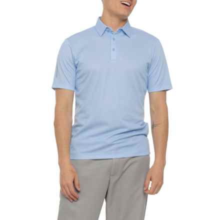 GALVIN GREEN Marv Polo Shirt - Short Sleeve in Light Blue Melange