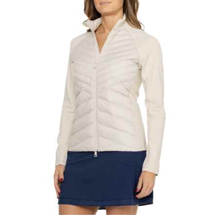 G/FORE Carroll Hybrid Quilted Stretch Jacket in Stone