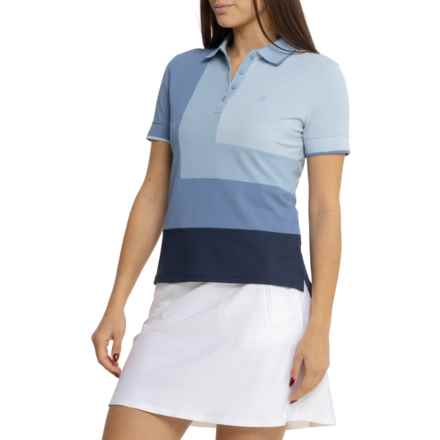 G/FORE Color-Block Tech Pique Polo Shirt - Short Sleeve in Fjord